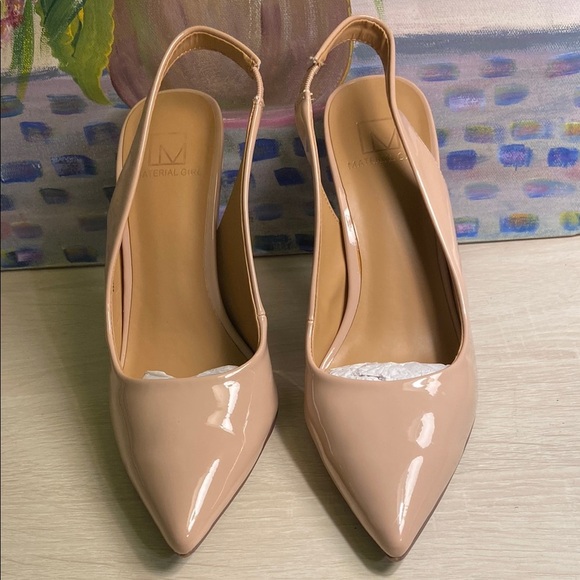 Material Girl Tan Heels - Picture 1 of 5